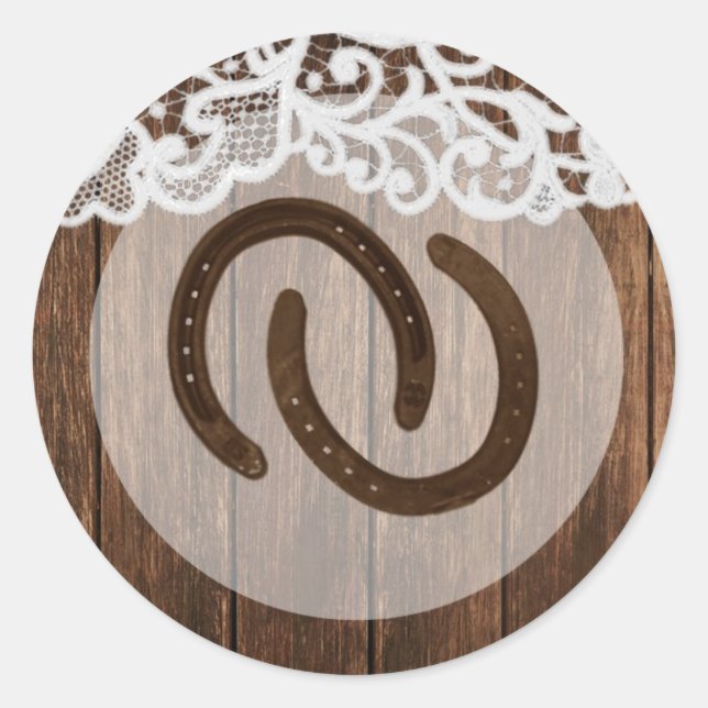 Sticker Rond 20 - 1,5 Enveloppe Chaussures de Cheval de phoque  (Devant)