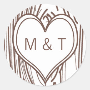 Sticker Rond 20 - 1,5 Enveloppe Sceau Arbre d'automne Carvages 