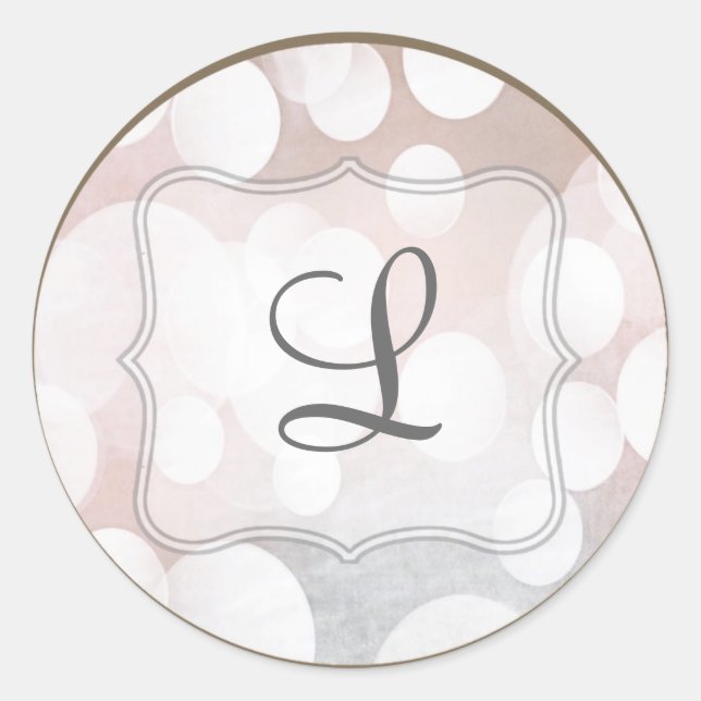 Sticker Rond 20 - 1,5 Enveloppe Sceau Glitz Pink (Devant)