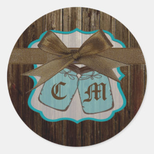 Sticker Rond 20 - 1,5 Enveloppe Sceau Mason Initiales de jarre 