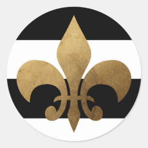 Sticker Rond 20 - 1,5 Enveloppe Sceau moderne Grille Noir Blanc