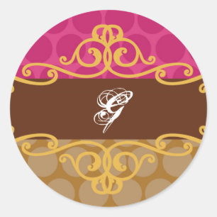 Sticker Rond 20 - 1,5 Enveloppe Sceau Pois marocain