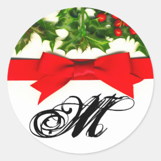 Sticker Rond 20 - 1,5 Enveloppe Seal Baughs Holly Berry Christm