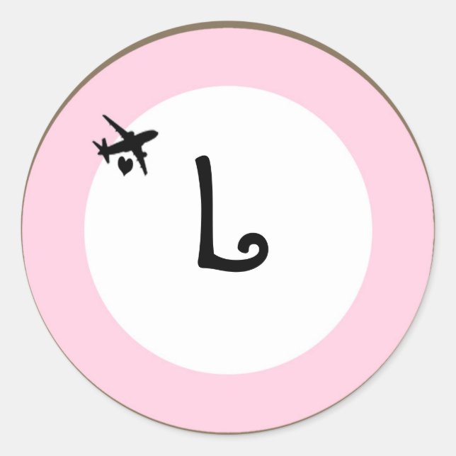 Sticker Rond 20 - 1,5 Enveloppe Seal rose City Line (Devant)