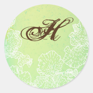 Sticker Rond 20 - 1,5 Fleur Hibiscus de printemps de l'envelopp