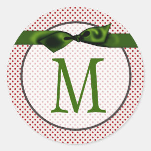 Sticker Rond 20 - 1,5 Monogramme de phoque d'enveloppe Noël XMA