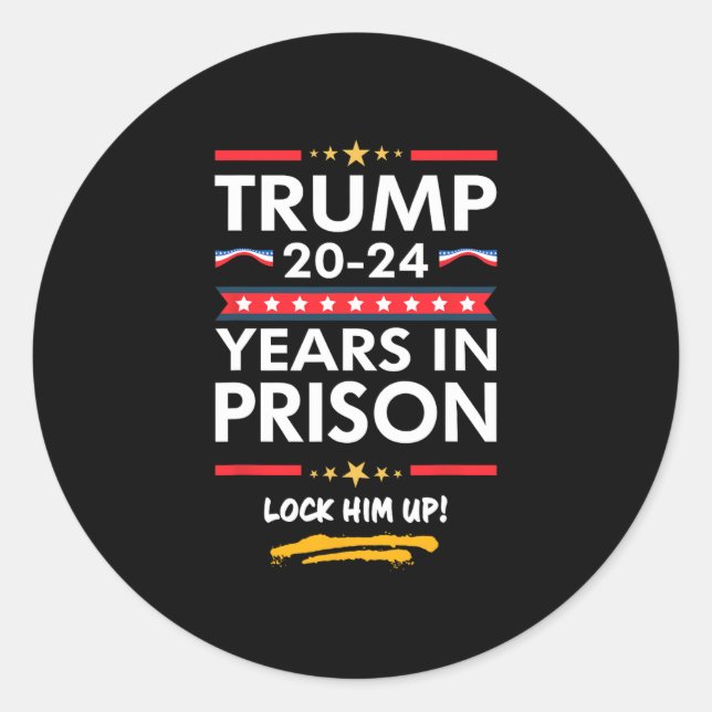 Sticker Rond 20-24 Ans De Prison Le Verrouillent (Devant)