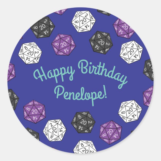 Sticker Rond 20 disques latéraux Anniversaires de enfants des J (Devant)