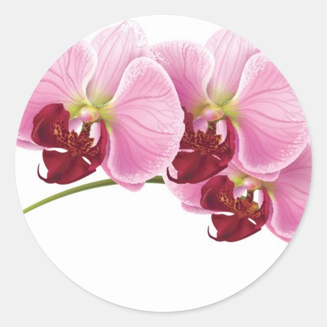 Sticker Rond 20 Mariage d'enveloppe violet orchidée (Devant)