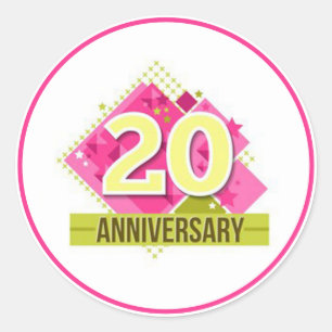 Sticker Rond 20e anniversaire