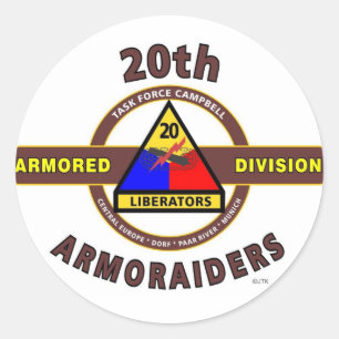 STICKER ROND 20E DIVISION ARMÉE "ARMORADIENS"