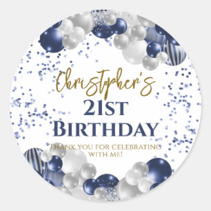Sticker Rond 21e Anniversaire des ballons de la marine