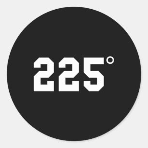 Sticker Rond 225 Degrés Barbecue Grillage Viande fumante