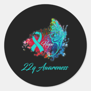 Sticker Rond 22q Sensibilisation au syndrome de conscience