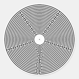 Sticker Rond 23 Circuit Labyrinthe