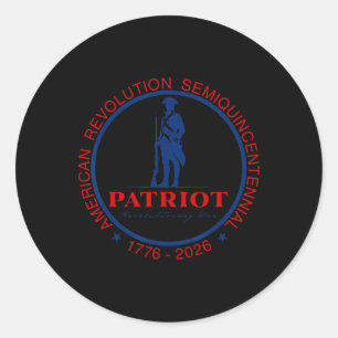 Sticker Rond 250 Anniversaire de l'Amérique 4 juillet Vintage