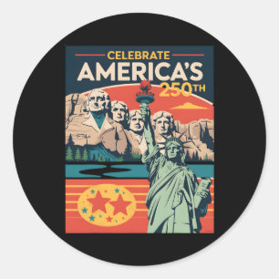 Sticker Rond 250 Ans 1776-2026 250e Anniversaire _1