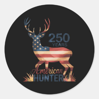 Sticker Rond 250 Ans 1776-2026 250e Anniversaire Chasse