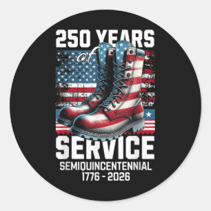 Sticker Rond 250 ans Amérique Anniversaire 250e indépendance D