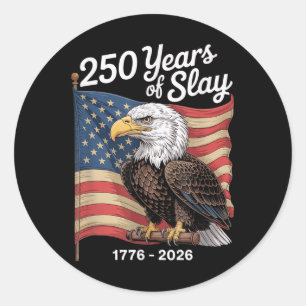 Sticker Rond 250 Ans D'Aigle De Joue Usa 250E Anniversaire