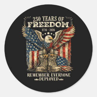Sticker Rond 250 ans d'anniversaire de l'Amérique Se souvenir d