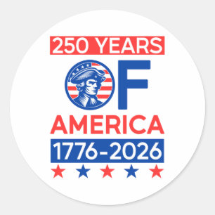 Sticker Rond 250 ans Révolution américaine Semiquincentenni
