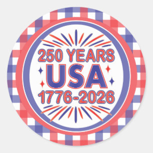 Sticker Rond 250 ans USA   Semiquinentenaire 1776-2026