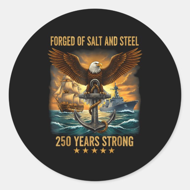 Sticker Rond 250 Years 1776-2026 250th Birthday Eagle Patriotic (Devant)