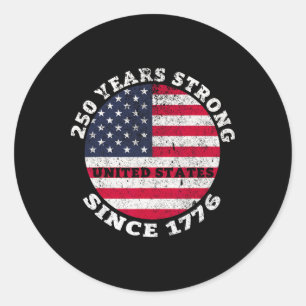 Sticker Rond 250e anniversaire 1776 2026 États-Unis 250e annive