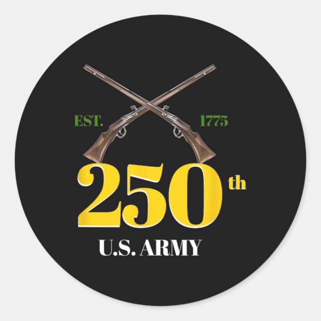 Sticker Rond 250e anniversaire de l'armée  (Devant)