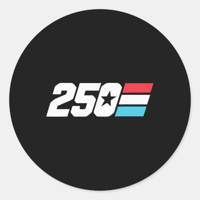 Sticker Rond 250e anniversaire États-Unis _1  (Devant)