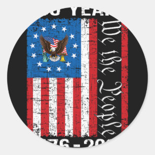 Sticker Rond 250e anniversaire États-Unis 250 ans d'Amérique Pa