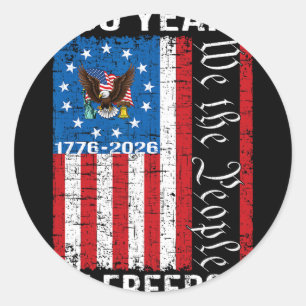 Sticker Rond 250e anniversaire États-Unis 250 ans d'Amérique Pa