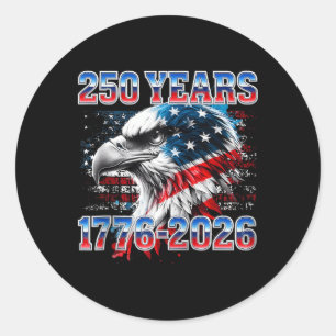 Sticker Rond 250e anniversaire patriotique des États-Unis 
