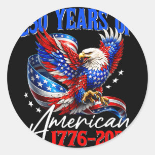 Sticker Rond 250e anniversaire Usa Aigle patriotique 250 ans 4t