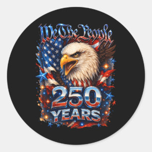 Sticker Rond 250e anniversaire Usa aigle patriotique 250e Indép