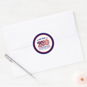 Sticker Rond 250e anniversaire USA patriotique   1776–2026