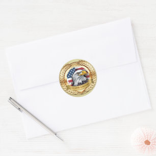 Sticker Rond 250e anniversaire USA patriotique   1776–2026 Bout