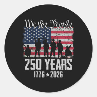 Sticker Rond 250e anniversaire Usa Patriotique 250 ans 4 juille