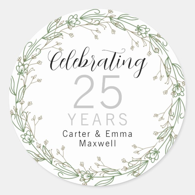 Sticker Rond 25e anniversaire (Devant)