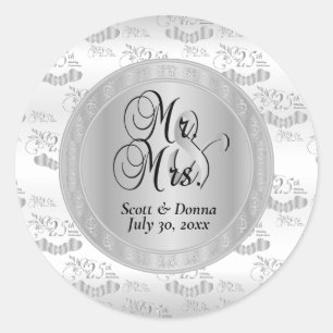 Sticker Rond 25e anniversaire du Mariage d'argent
