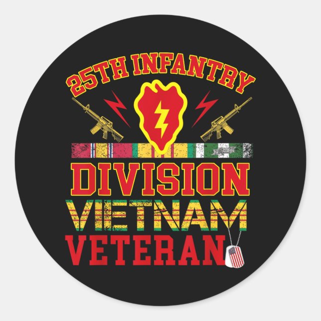 Sticker Rond 25e division d'infanterie Jour des anciens combatt (Devant)