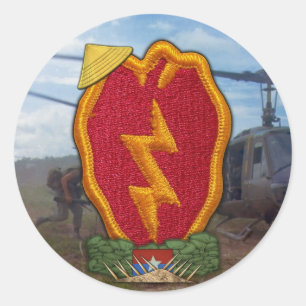 Sticker Rond 25e division d'infanterie timbre de guerre vietnam