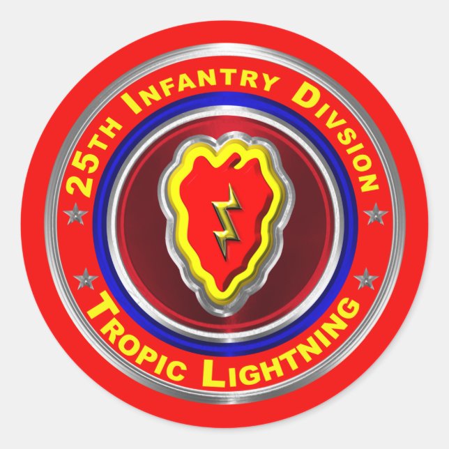 Sticker Rond 25e division d'infanterie "Tropic Lightning" (Devant)