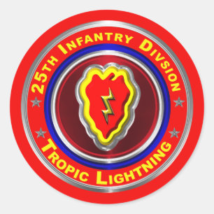 Sticker Rond 25e division d'infanterie "Tropic Lightning"