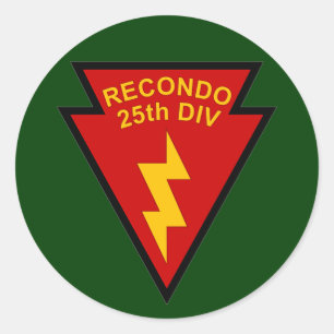 Sticker Rond 25ème Correction de poche de Recondo d'infanterie
