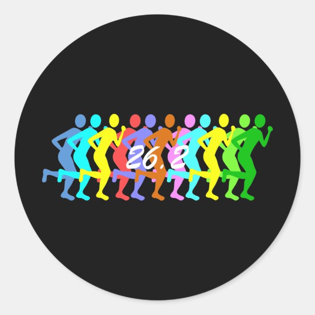 Sticker Rond 26,2 marathon (Devant)