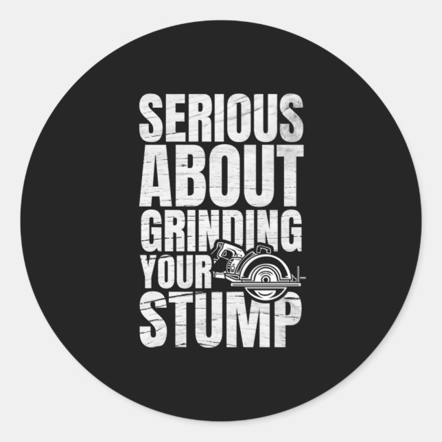 Sticker Rond 28.Arboriste pour un coupe-arbre (Devant)