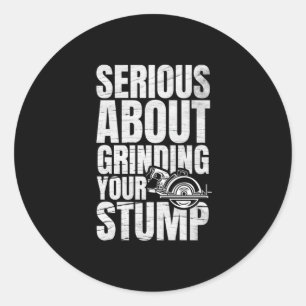 Sticker Rond 28.Arboriste pour un coupe-arbre