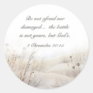 Sticker Rond 2 Chroniques 20:15 La bataille est la Bible de Die